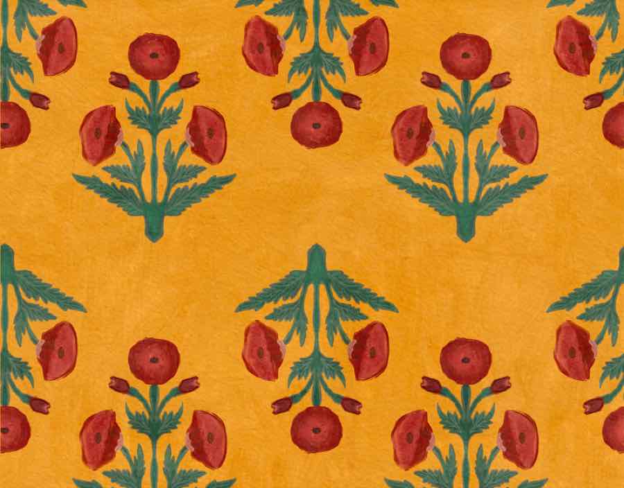 Mughal Florals repeat pattern